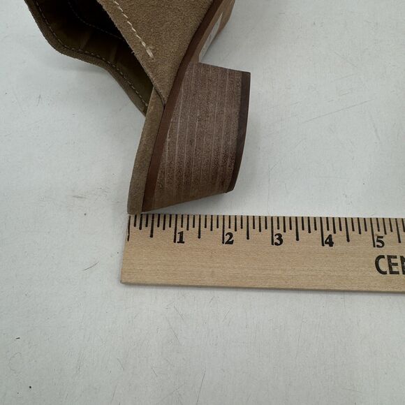 Dolce Vita Women's Shiloh Mules Size 8.5 Truffle Suede Brown Leather Western - Picture 9 of 9